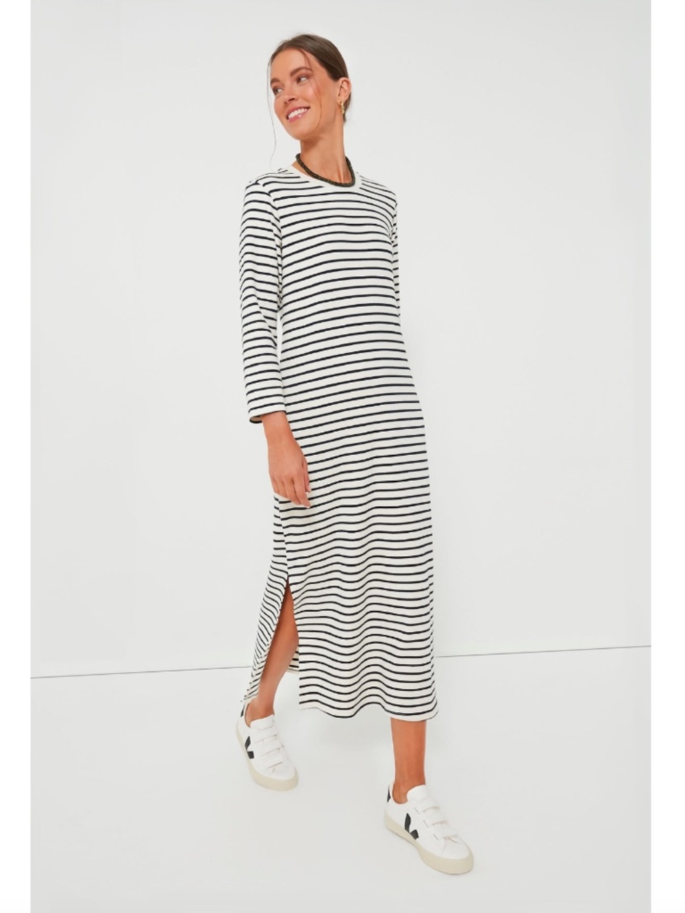 Tuckernuck Pomander Place Navy Stripe Gio Maxi Dress
